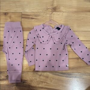 Polka Dot Kids Pajamas Set - Pink 5/$25